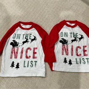 Carters Christmas Long Sleeve Shirts - Set of 2